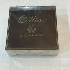 Cellini Black and Gold Coaster Set